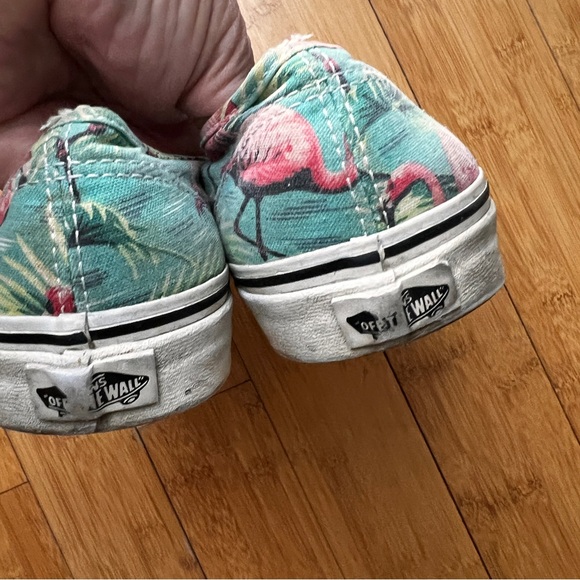 Vans Flamingo Blue Pink Sneakers Men's 9.5 Women's 11 Doren Off The Wall Summer - Picture 2 of 4